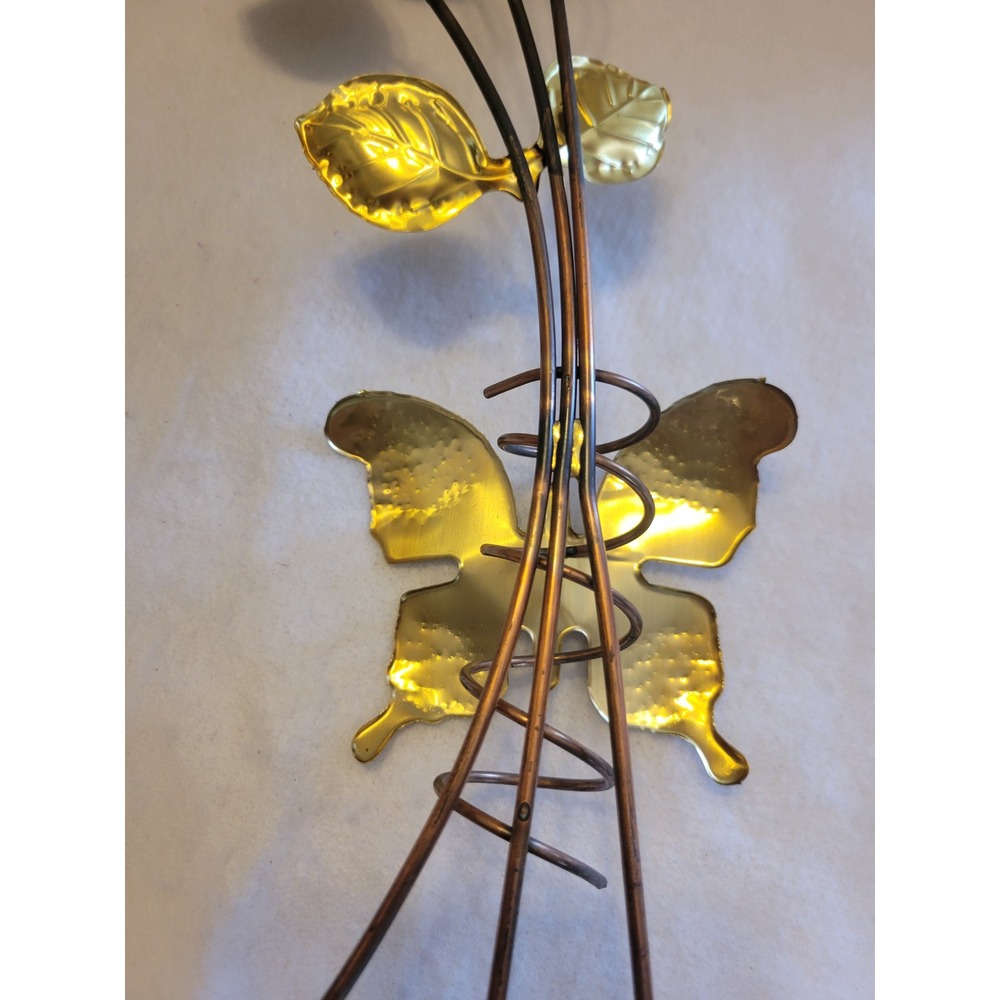 Home Interiors Metal Rose Wall Swag Set Gold Copper Floral USA AZ-8890 - Picture 14 of 16